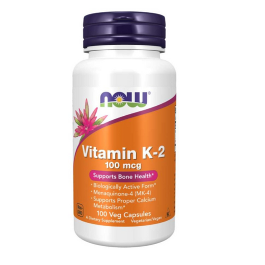 NOW Vitamin K2 капсули 100мкг х100