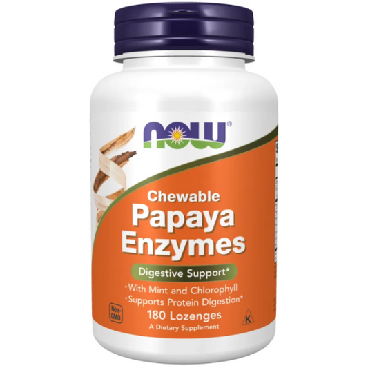 NOW Papaya Enzymes дъвчащи таблетки х180