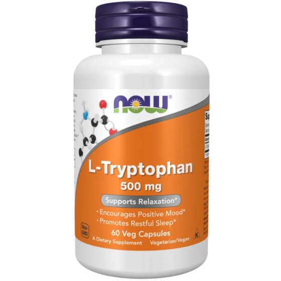 NOW L-Tryptophan капсули 500мг х60