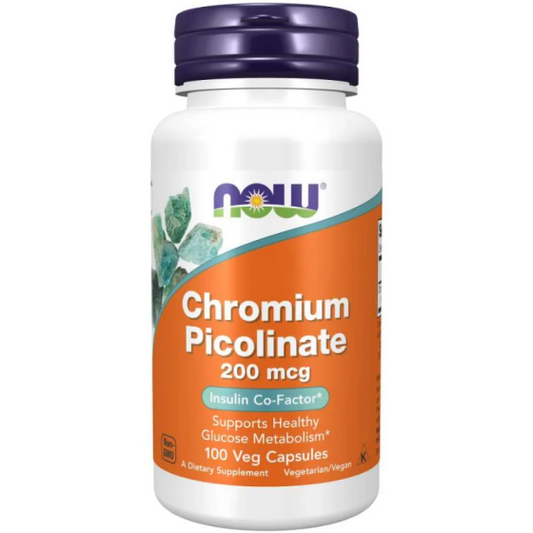 NOW Chromium Picolinate капсули 200мкг х100
