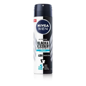 compare product Nivea men дезодорант спрей мъжки invisible on blacк&white fresh 150мл