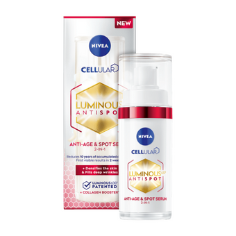 compare product Nivea cellular luminous серум 2в1 срещу бръчки и петна от възрастта 30мл