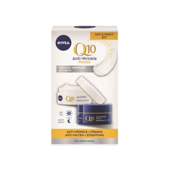 Nivea Q10 power дневен+нощен крем против бръчки 50мл х2