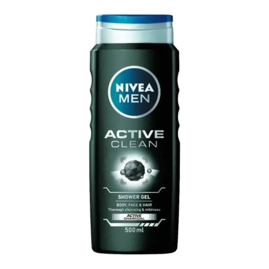 Nivea men active clean душ-гел за мъже с активен въглен 500мл
