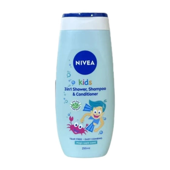 Nivea kids детски 3в1 душ-гел и шампоан за момчета 250мл