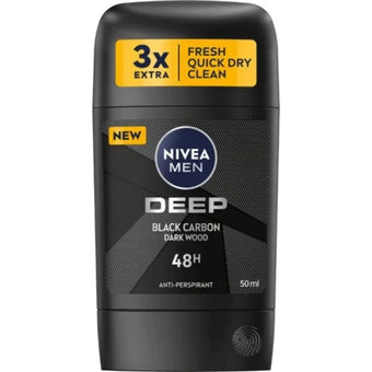 compare product Nivea Men Deep Black Carbon Дезодорант стик против изпотяване за мъже 50 мл