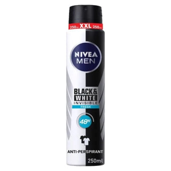 compare product Nivea Men Deo Спрей мъжки Invisible on Black & White Fresh XL size 250мл
