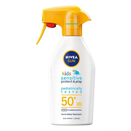 Nivea Sun Sensitive Protect Слънцезащитен спрей за деца SPF50+ 270мл - Снимка 2 от 2