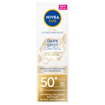 compare product NIVEA Sun Слънцезащитен крем за лице Luminous против пигментация SPF 50+, 40 мл