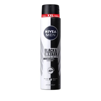 compare product Nivea Men Deo Спрей мъжки Invisible on Black & White Original XL size, 250 ml