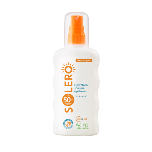 SOLERO хидратиращ слънцезащитен спрей SPF50+ 200мл Годен до: 30.4.2026 г.