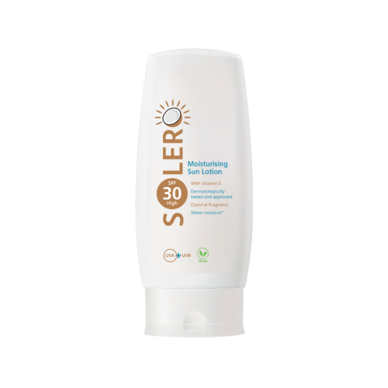 SOLERO лосион след излагане на слънце с кокос SPF30 200мл Годен до: 31.5.2026 г.