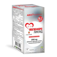 AboPharma Магнефорс Ликуид Магнезиев цитрат 2500 мг с вкус на ягода х 10+2 стика - Снимка 1 от 2