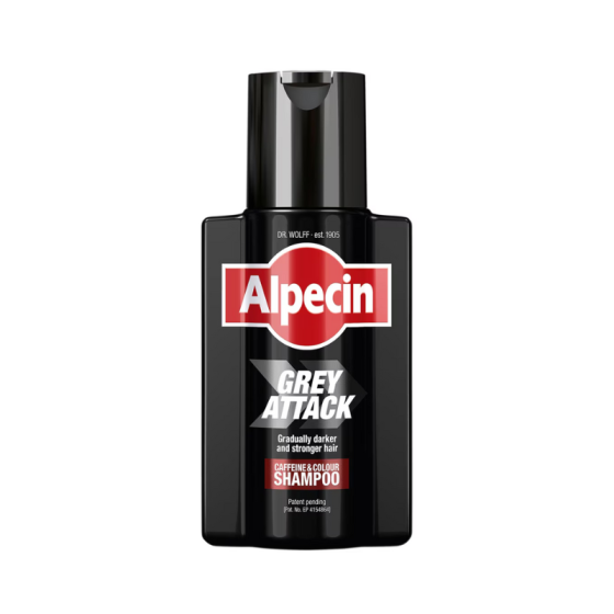 Alpecin Grey Attack Оцветяващ шампоан с кофеин за посивели коси 200мл