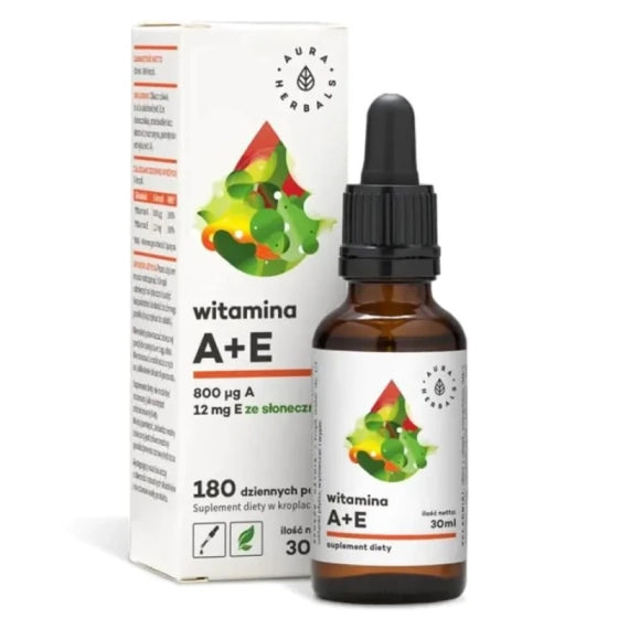 AURA HERBALS Витамин А + Е х 30 мл капки Aura Herbals