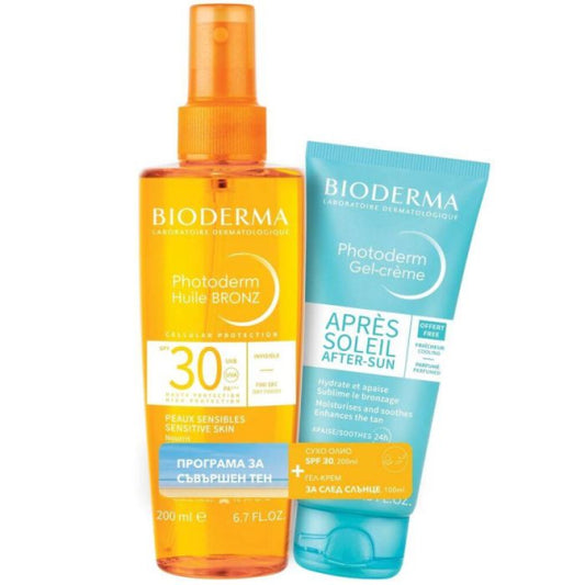 Bioderma Photoderm Bronz Сл. спрей SPF30 200 мл + Apres-Soleil Мляко за след слънце 100 мл Комплект