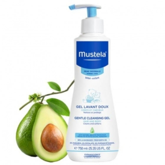 Mustela нежен измиващ гел 750мл