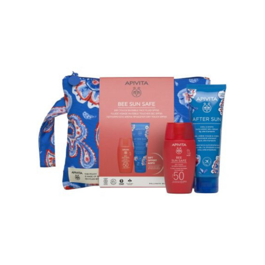 Apivita Bee Sun Safe Слънцезащитен гел-крем за лице SPF50 50 мл + Гел-крем за след слънце 100мл - Снимка 1 от 2