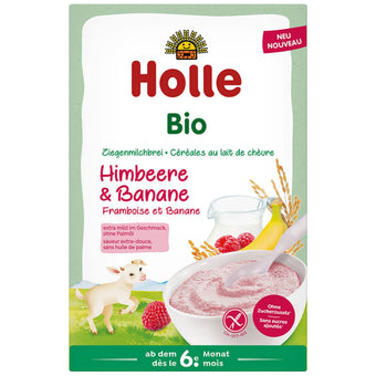 compare product Holle Био каша с козе мляко, малина и банан 6+ месеца 200г