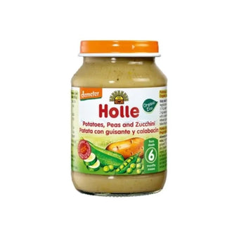 compare product Holle Био пюре с картоф, грах и тиквичка 6+ месеца 190г