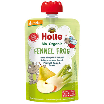 compare product Holle Био пюре пауч с круша, ябълка и фенел 6+ месеца 100г