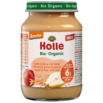 compare product Holle Био пюре с ябълка, круша и овес 6+ месеца 190г