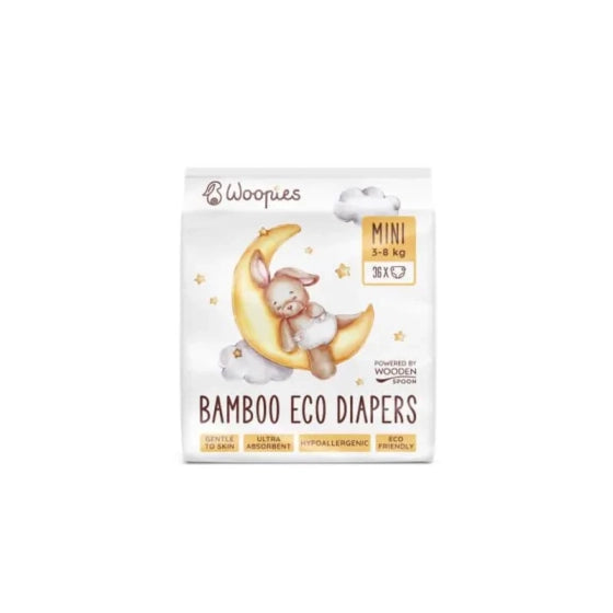WOOPIES Wooden spoon Биоразградими пелени Woopies MINI (3-8 kg) 36бр