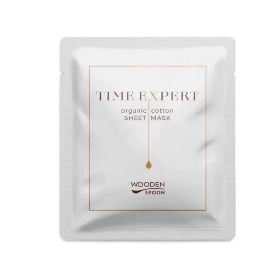 Wooden spoon Натурална подхранваща шийт маска за лице от органичен памук Time Expert 15г