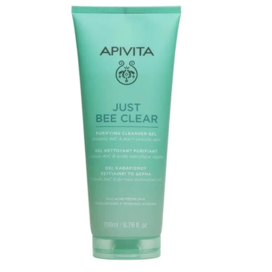 Apivita Just bee clear Почистващ гел за лице 200мл - Снимка 1 от 2