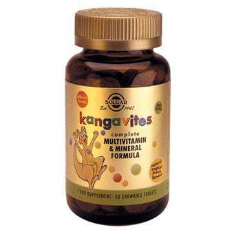 compare product Solgar Kangavites Мултивитамини за деца с вкус на горски плодове 60 дъвчащи таблетки