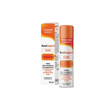 compare product Raniseptol Sun Пяна с пантенол при зачервена и раздразнена кожа 150 мл