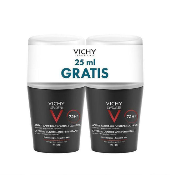Vichy Homme дезодорант рол-он против петна и раздразнения за мъже 72ч 50мл x 2 701774 - Снимка 2 от 2