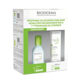 compare product Bioderma Sebium Серум за лице 30мл + Sebium Мицеларна вода за мазна и акнеична кожа 100мл