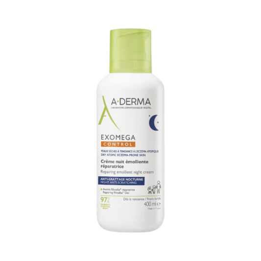 A-derma Exomega Control Емолиентен възстановяващ нощен крем 400мл