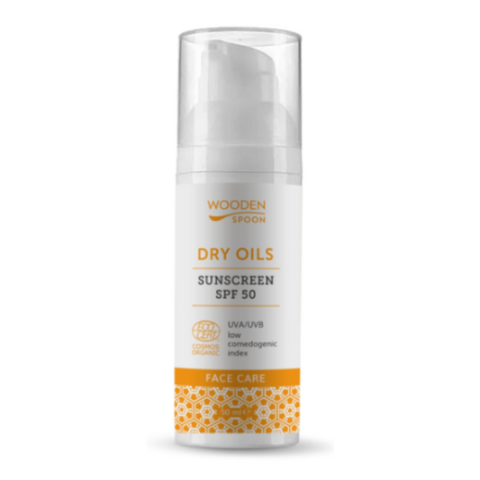 Wooden spoon Dry Oils Био слънцезащитен лосион за лице SPF50 50мл