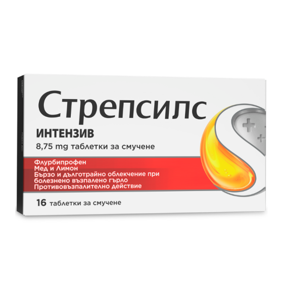 STREPSILS Стрепсилс Интензив Мед и Евкалипт без захар 16 таблетки