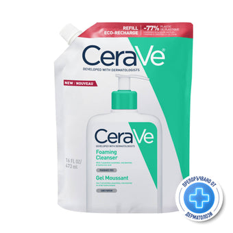 compare product Cerave измиваща гел пяна за лице и тяло, нормална към мазна кожа 473мл рефил 905596