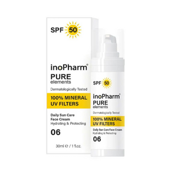compare product InoPharm Pure Elements Ежедневен слънцезащитен крем за лице 30мл