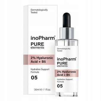 compare product InoPharm Pure elements Серум за лице с 2% хиалуронова киселина и витамин В5 30мл