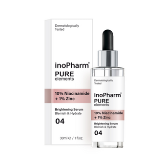 compare product InoPharm Pure elements Серум за лице с 10% Ниацинамид и 1% Цинк 30мл