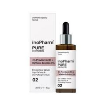 compare product InoPharm Pure elements Серум за очи с 4% провитамин B5 и Кофеинов разтвор 3% 30мл
