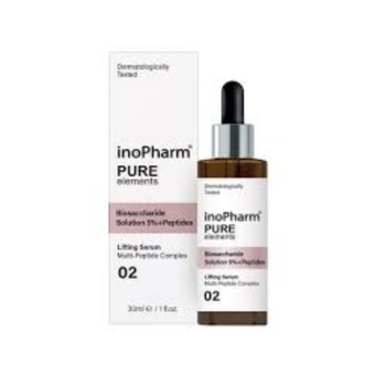 compare product InoPharm Pure elements Серум за лице с Биозахариден разтвор 5% и Пептиди 30мл