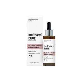 compare product InoPharm Pure elements Серум за лице с 3% Eластин и 1% Био морски колаген 30мл