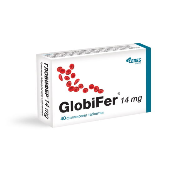 ABOPHARMA GlobiFer 14мг Желязо за възрастни 40 таблетки