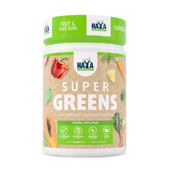 compare product Haya Labs Super greens Зелена храна Натурален ябълков шейк 300г