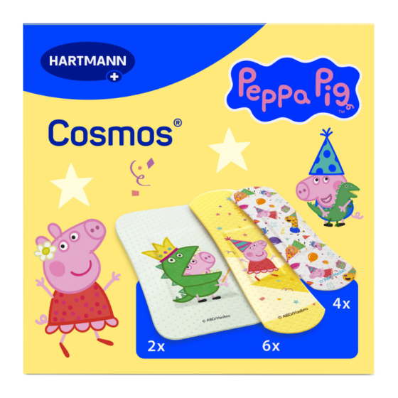 HARTMANN Cosmos Peppa Pig Детски пластир 3 размера 12 броя 535319 Hartmann - Снимка 2 от 2