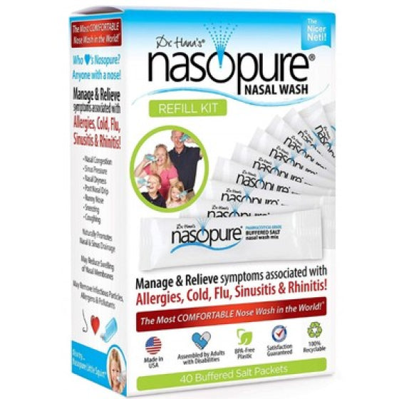 NASOPURE Назопюр комплект за носни промивки сашети х40