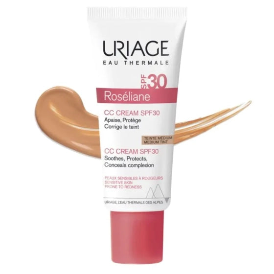 Uriage roseliane  сс тониран крем spf30  за корекция на тена - среден нюанс 40мл - Снимка 1 от 2