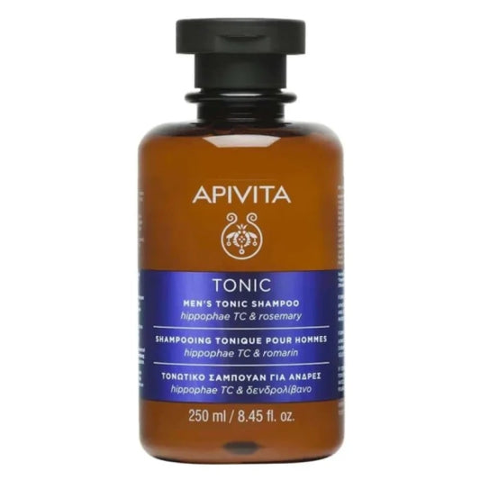 Apivita men’s tonic shampoo тоник-шампоан за мъже с hippophae tc и розмарин за тънка коса 250ml - Снимка 1 от 2