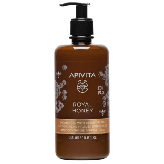 Apivita royal honey хидратиращ и релаксиращ душ гел с мед и етерични масла 500ml - Снимка 1 от 2